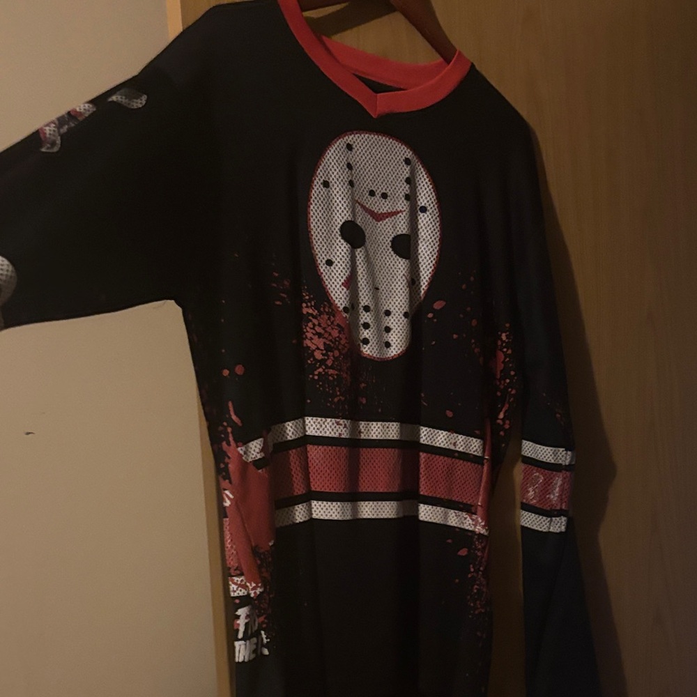 Men's Graphic Black and Red Dress Shirt